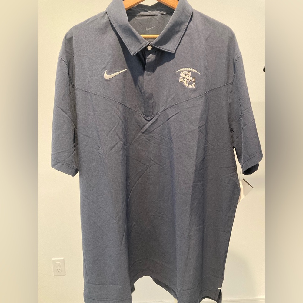 Nike Blue Sierra Canyon Football Dri-Fit Polo Jacket Shortsleeved Windbreaker